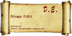 Dinga Edit névjegykártya